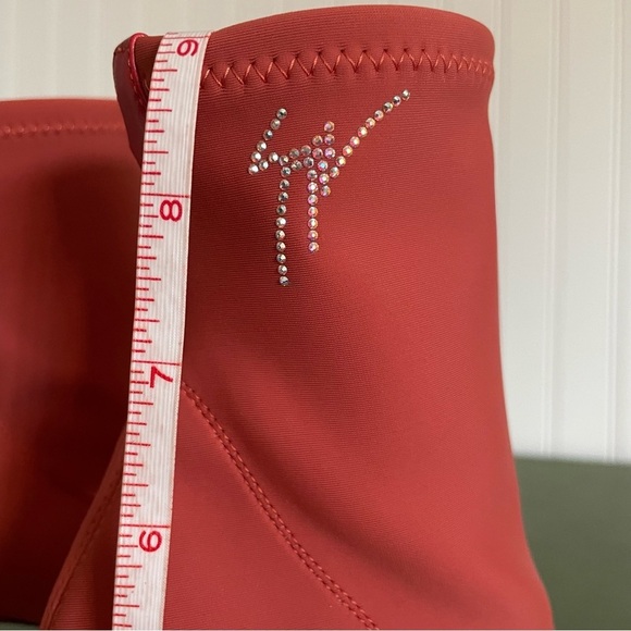 Guiseppe Zanotti CARLEE Stretch Boots w Gemstone Logos in Terracotta *Italy* - Picture 10 of 12
